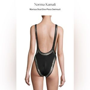 Norma Kamali Marissa Stud One-Piece Swimsuit Black XS